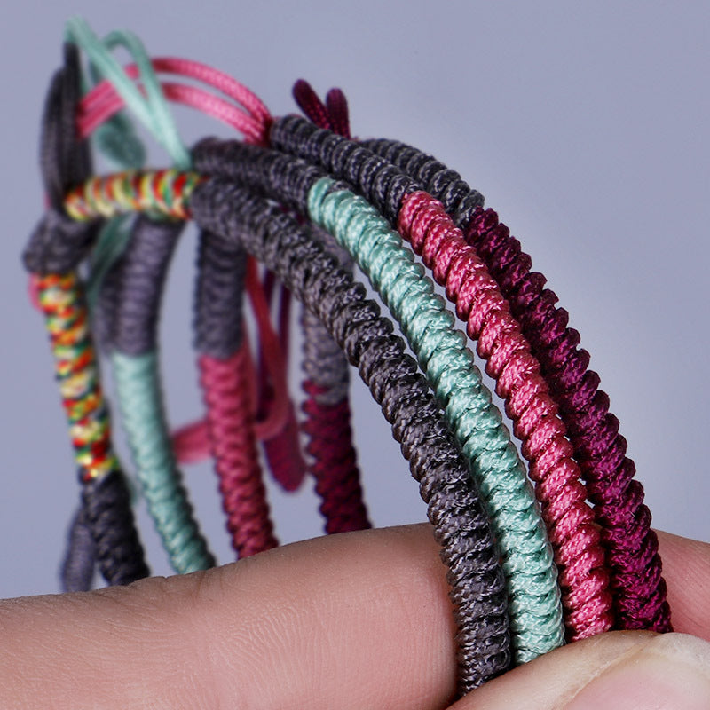 Hand-woven diamond knot bracelet