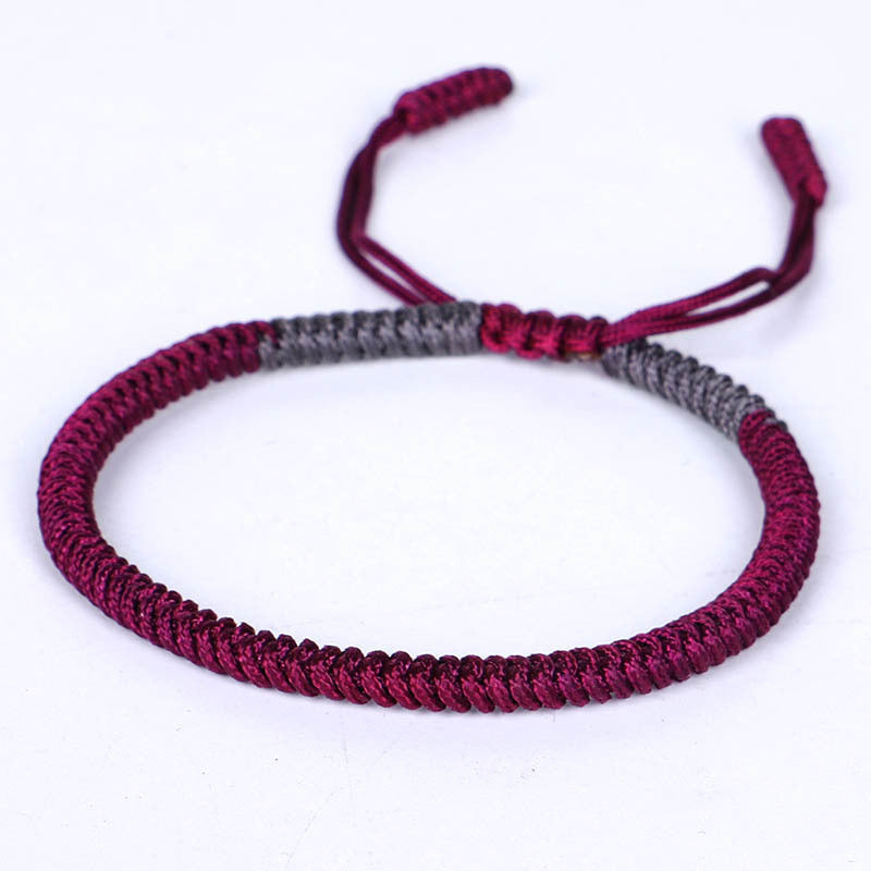 Hand-woven diamond knot bracelet