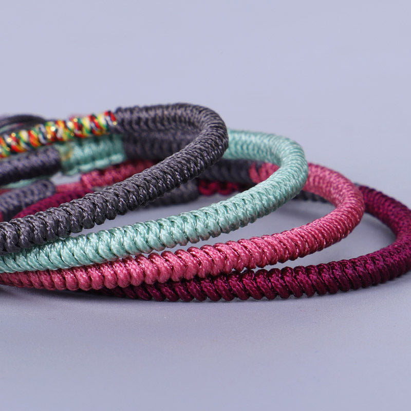 Hand-woven diamond knot bracelet